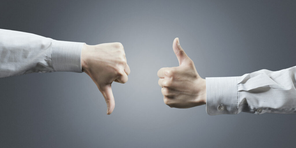 o thumbs up thumbs down facebook