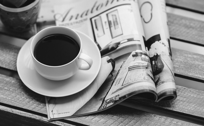 coffee flower reading magazine large